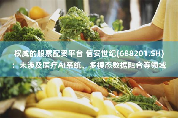 权威的股票配资平台 信安世纪(688201.SH)：未涉及医疗AI系统、多模态数据融合等领域