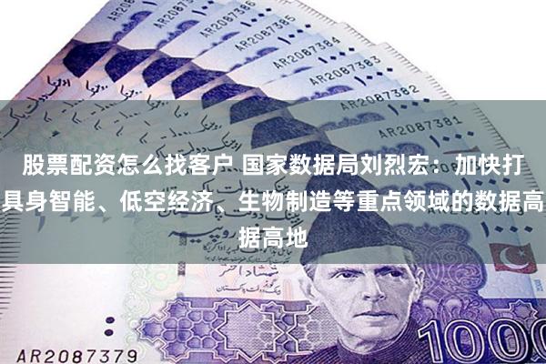 股票配资怎么找客户 国家数据局刘烈宏：加快打造具身智能、低空经济、生物制造等重点领域的数据高地