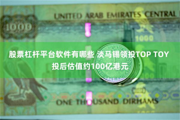 股票杠杆平台软件有哪些 淡马锡领投TOP TOY 投后估值约100亿港元
